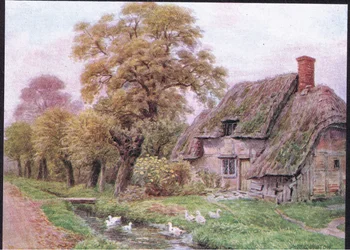 Bekken, Steventon, fra The Cottages and the Village Life of Rural England, utgitt av Dent & Sons Limited, 1912